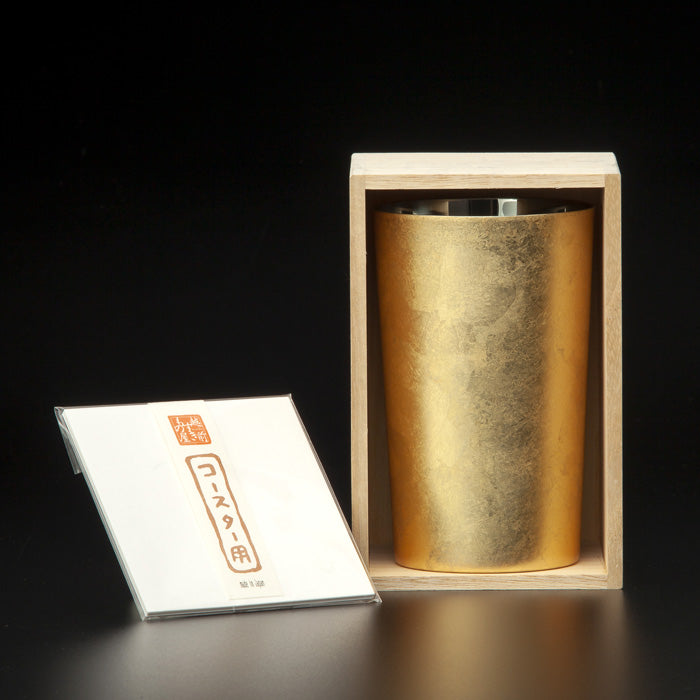 匠の技のコラボ 漆磨 シーマ | 箔衣 ２重構造 ハイボールカップ 名入れ