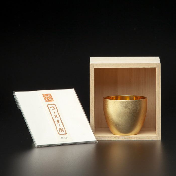 匠の技のコラボ 漆磨 シーマ | 箔衣 ２重構造 ぐい呑 内側金メッキ | 名入れ