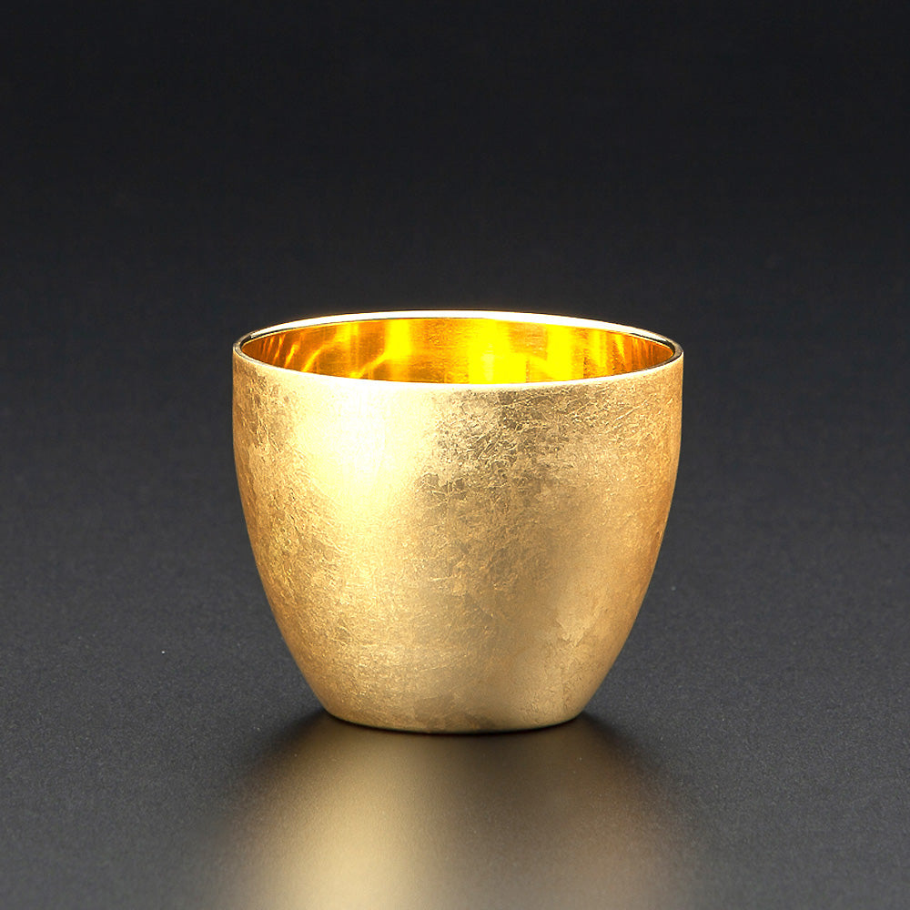 匠の技のコラボ 漆磨 シーマ | 箔衣 ２重構造 ぐい呑 内側金メッキ