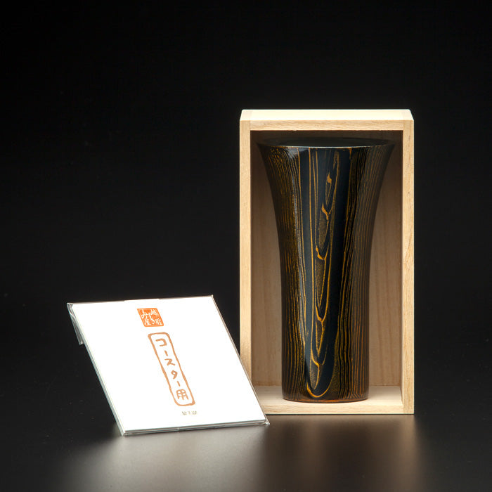 匠の技のコラボ 漆磨 シーマ | 和然檀 シングルカップ L 黒 | 名入れ