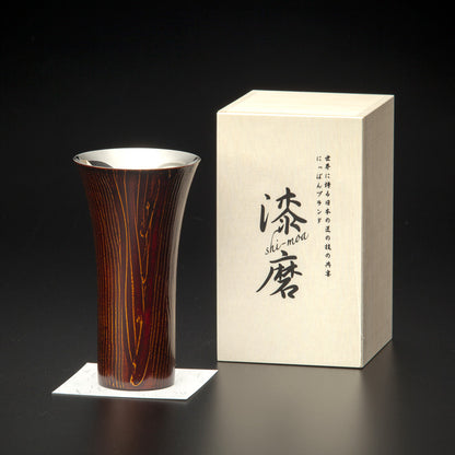 匠の技のコラボ 漆磨 シーマ | 和然檀 シングルカップ L 赤 | 名入れ