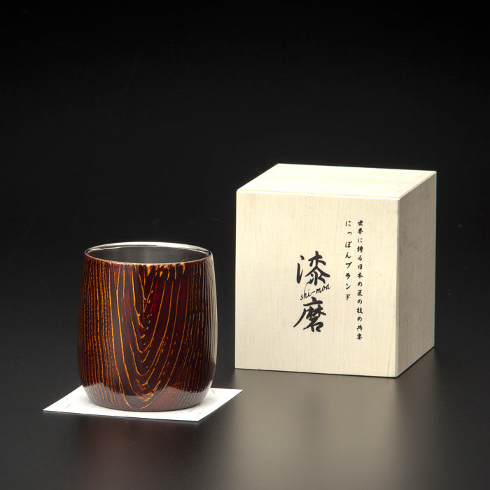 匠の技のコラボ 漆磨 シーマ | 和然檀 ２重構造 ロックカップ ダルマ 赤 | 名入れ