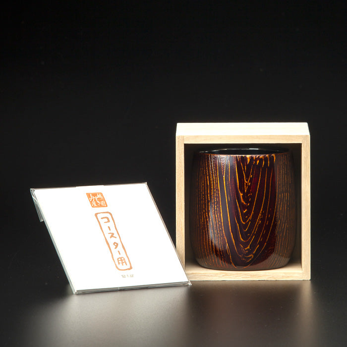 匠の技のコラボ 漆磨 シーマ | 和然檀 ２重構造 ロックカップ ダルマ 赤