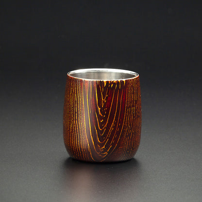 匠の技のコラボ 漆磨 シーマ | 和然檀 ２重構造 ロックカップ ダルマ 赤