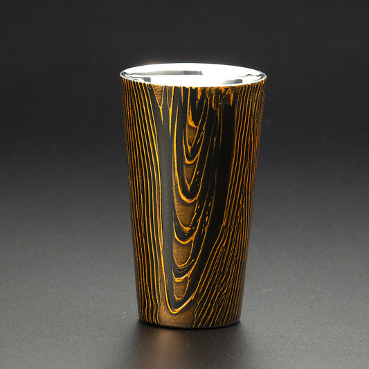 匠の技のコラボ 漆磨 シーマ | 和然檀 ２重構造 ストレートカップ 黒