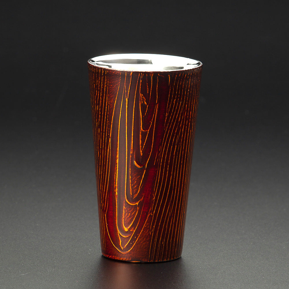 匠の技のコラボ 漆磨 シーマ | 和然檀 ２重構造 ストレートカップ 赤