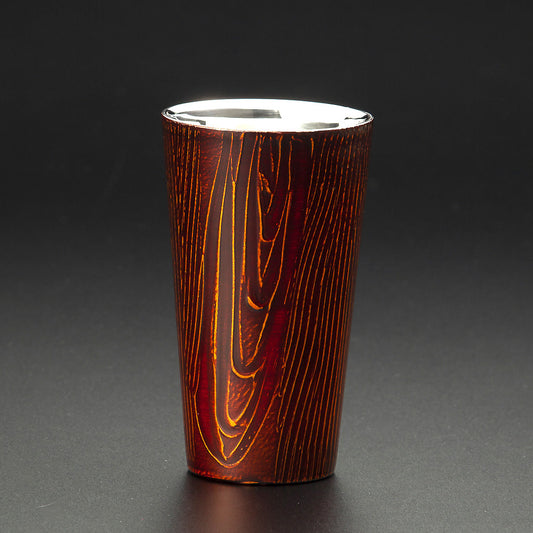 匠の技のコラボ 漆磨 シーマ | 和然檀 ２重構造 ストレートカップ 赤
