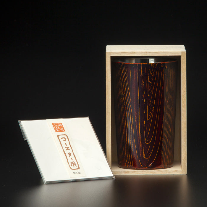 匠の技のコラボ 漆磨 シーマ | 和然檀 ２重構造 ハイボールカップ 赤 | 名入れ