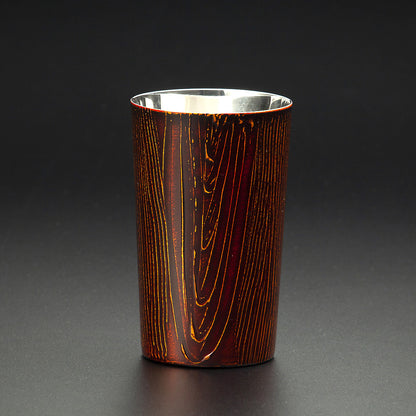 匠の技のコラボ 漆磨 シーマ | 和然檀 ２重構造 ハイボールカップ 赤