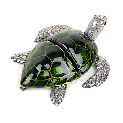 ( Loyfar ロイファー / ハンドクラフト / ピューター ) カードホルダー / カメ ( グリーン )