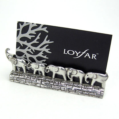 ( Loyfar ロイファー / ハンドクラフト / ピューター ) カードホルダー / ファミリーエレファント