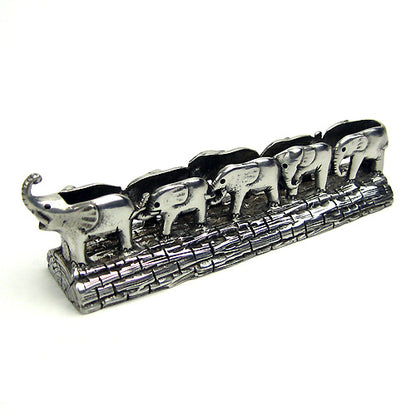 ( Loyfar ロイファー / ハンドクラフト / ピューター ) カードホルダー / ファミリーエレファント