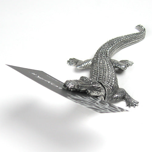 ( Loyfar ロイファー / ハンドクラフト / ピューター ) カードホルダー / クロコダイル