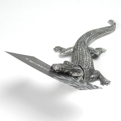 ( Loyfar ロイファー / ハンドクラフト / ピューター ) カードホルダー / クロコダイル