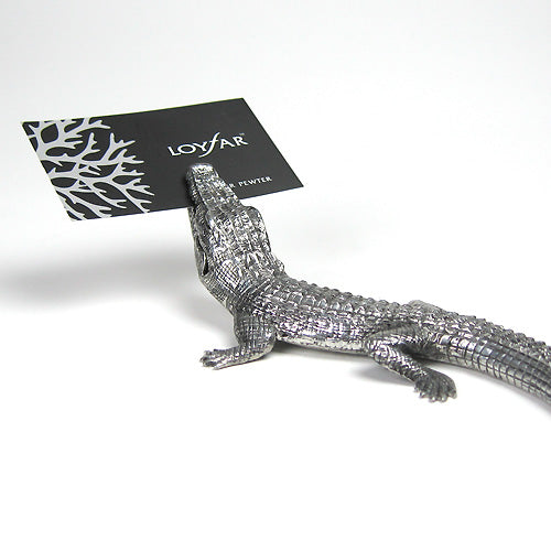 ( Loyfar ロイファー / ハンドクラフト / ピューター ) カードホルダー / クロコダイル