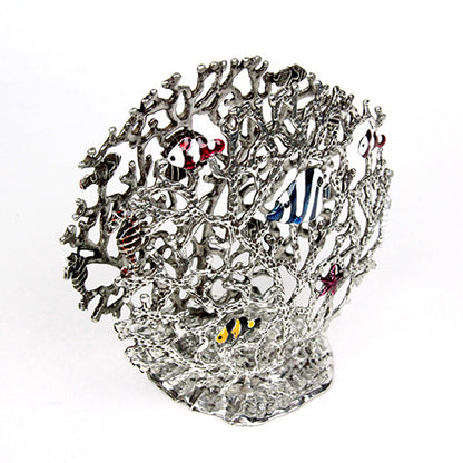 ( Loyfar ロイファー / ハンドクラフト / ピューター ) レターホルダー / 珊瑚と魚