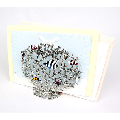 ( Loyfar ロイファー / ハンドクラフト / ピューター ) レターホルダー / 珊瑚と魚