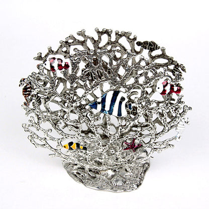 ( Loyfar ロイファー / ハンドクラフト / ピューター ) レターホルダー / 珊瑚と魚