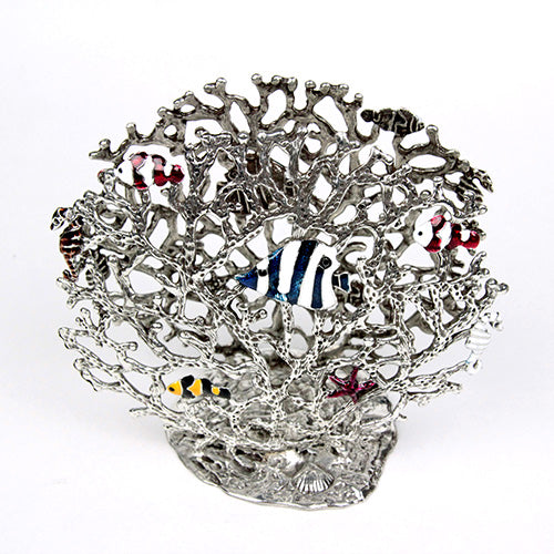 ( Loyfar ロイファー / ハンドクラフト / ピューター ) レターホルダー / 珊瑚と魚