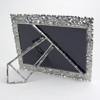 ( Loyfar ロイファー / ハンドクラフト / ピューター ) フォトフレーム / フラワー ( レッド )