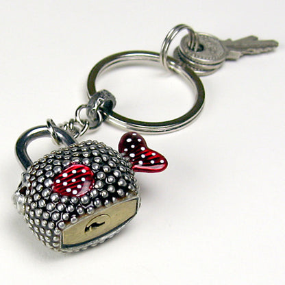 ( Loyfar ロイファー / ハンドクラフト / ピューター ) パドロック＆キーホルダー / ハリセンボン