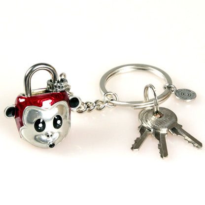 ( Loyfar ロイファー / ハンドクラフト / ピューター ) パドロック＆キーホルダー / モンキー