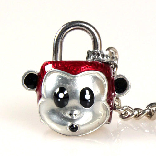 ( Loyfar ロイファー / ハンドクラフト / ピューター ) パドロック＆キーホルダー / モンキー