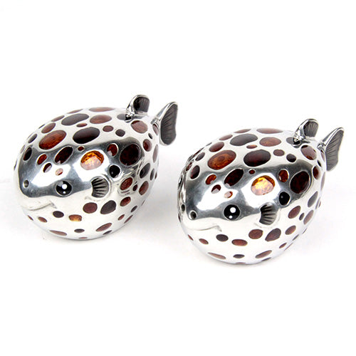 ( Loyfar ロイファー / ハンドクラフト / ピューター ) ソルト＆ペッパーセット / ふぐ