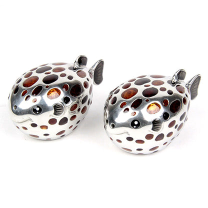 ( Loyfar ロイファー / ハンドクラフト / ピューター ) ソルト＆ペッパーセット / ふぐ