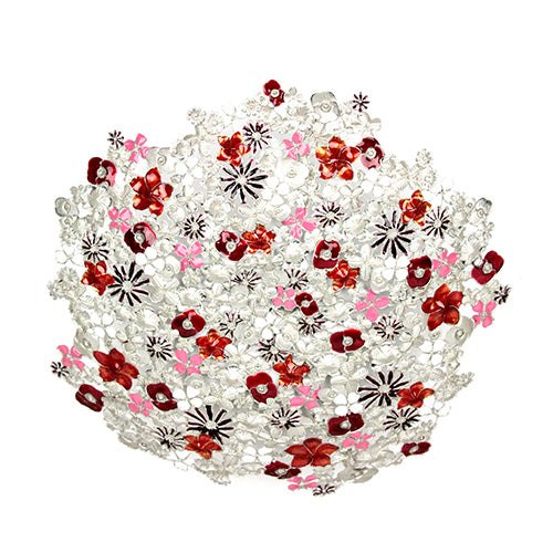 ( Loyfar ロイファー / ハンドクラフト / ピューター ) ボウル / ミックスフラワー ( レッド )