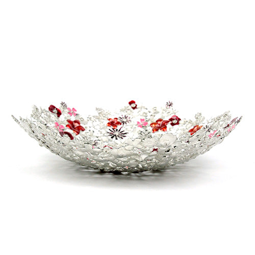 ( Loyfar ロイファー / ハンドクラフト / ピューター ) ボウル / ミックスフラワー ( レッド )