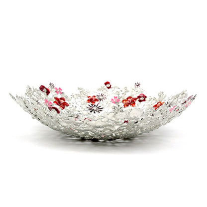 ( Loyfar ロイファー / ハンドクラフト / ピューター ) ボウル / ミックスフラワー ( レッド )