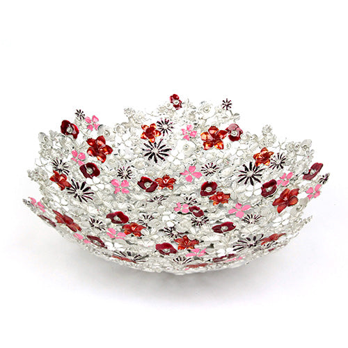 ( Loyfar ロイファー / ハンドクラフト / ピューター ) ボウル / ミックスフラワー ( レッド )