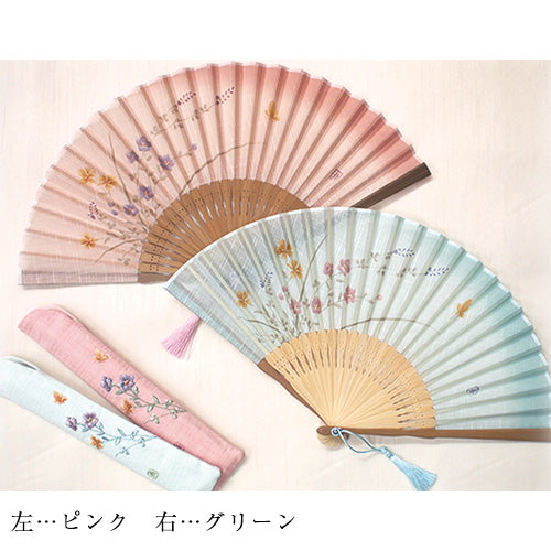 ( 舞扇堂 ) カジュアル扇子 / 和美 ( 女性向き / 扇子袋付きギフトセット )