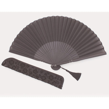 ( 舞扇堂 ) カジュアル扇子 / 新喪服扇 ( 女性向き / 扇子袋付きギフトセット )