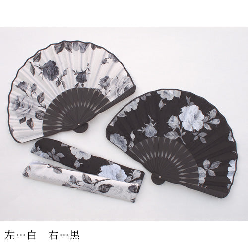 ( 舞扇堂 ) カジュアル扇子 / バラホタテ ( 女性向き / 扇子袋付きギフトセット )