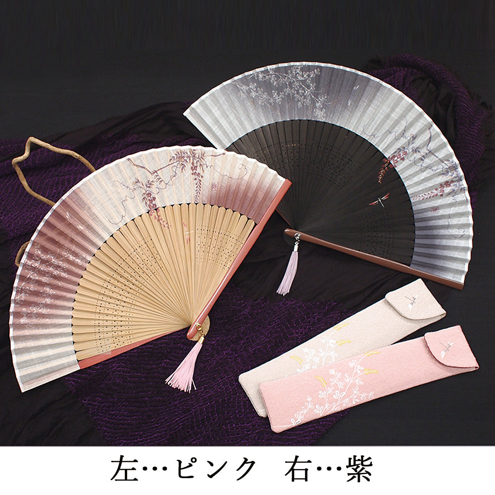 ( 舞扇堂 ) 藤霞 ( 女性向き / 桐箱入ギフトセット )