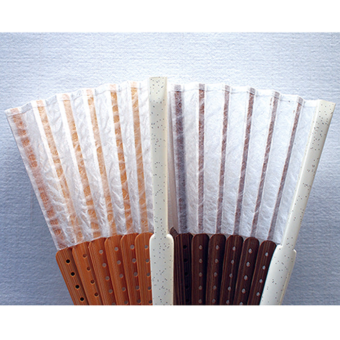 ( 舞扇堂 ) 好運の白扇子 ( 女性向き / 桐箱入ギフトセット )