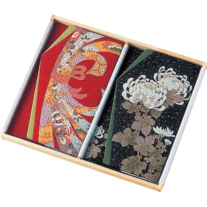 ( 生活雑貨 / ふくさ ) 正絹ちりめん友禅金封ふくさ2Pセット ( 662-0083r )