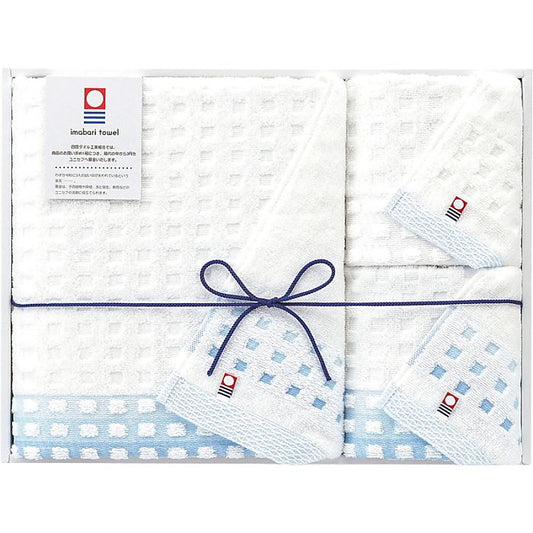 ( 今治タオル ) 蒼海 / バスタオル＆ウォッシュタオル2P ( 662-0305r )