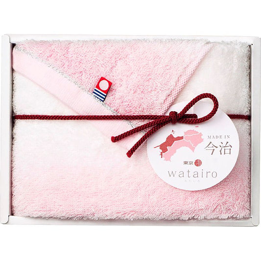 ( watairo / 今治タオル ) 今治わたいろ フェイスタオル ピンク ( 662-0583r )
