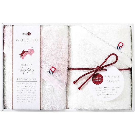 ( watairo / 今治タオル ) 今治わたいろ フェイスタオル2P ピンク ( 662-0587r )