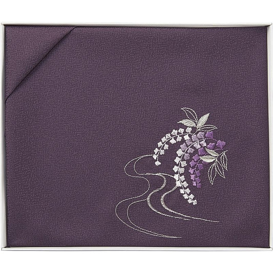 ( 洛北 ) 刺繍入り二巾風呂敷 ( 紫 )
