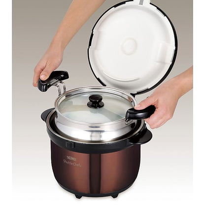 ( サーモス ) 真空保温調理器シャトルシェフ（3L） ( クリアブラウン )