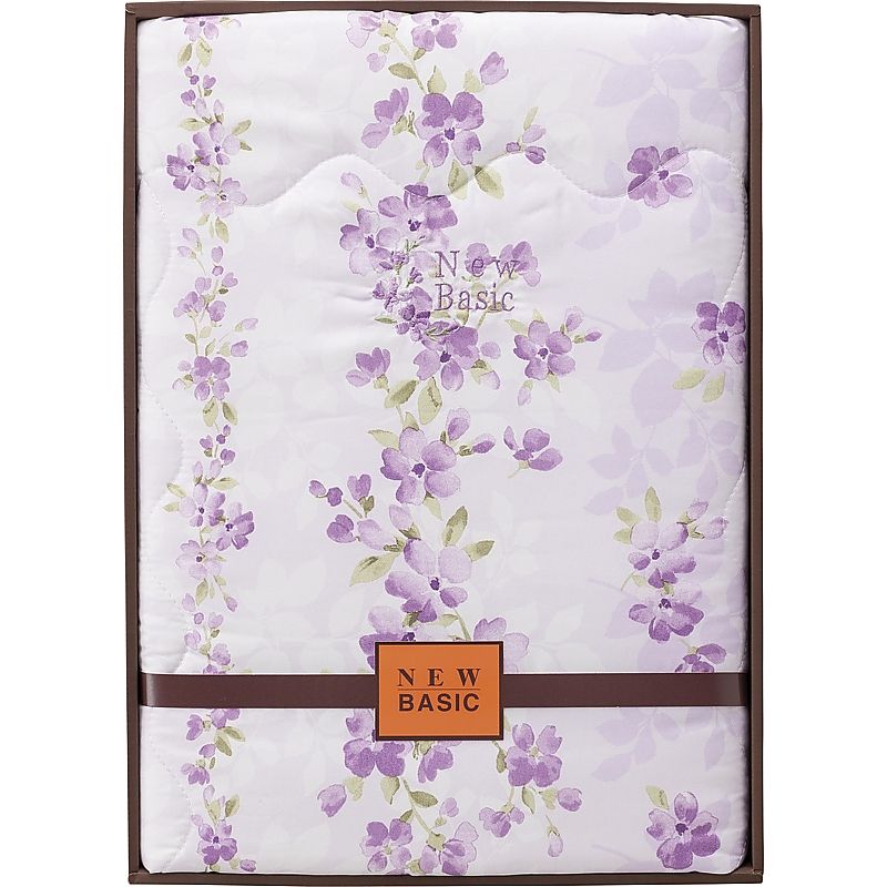 ( ニューベーシック ) ウォッシャブル肌掛けふとん ( パープル )