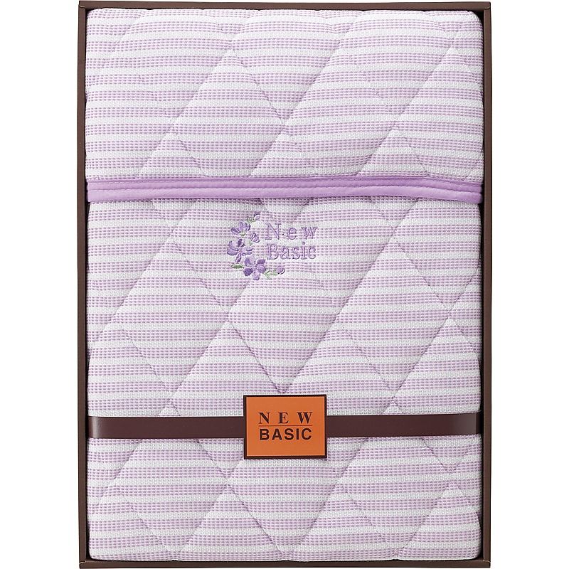 ( ニューベーシック ) ニットワッフル敷パット ( パープル )