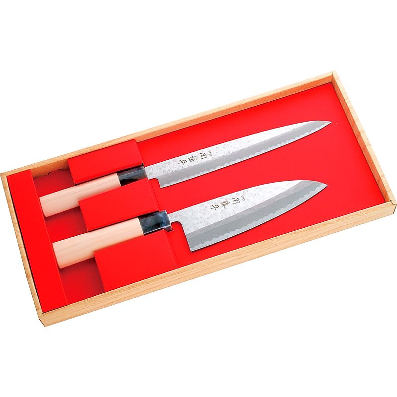 ( 関藤平 ) 鎚起包丁2本組セット（刺身包丁・出刃包丁） ( 662-3704p )