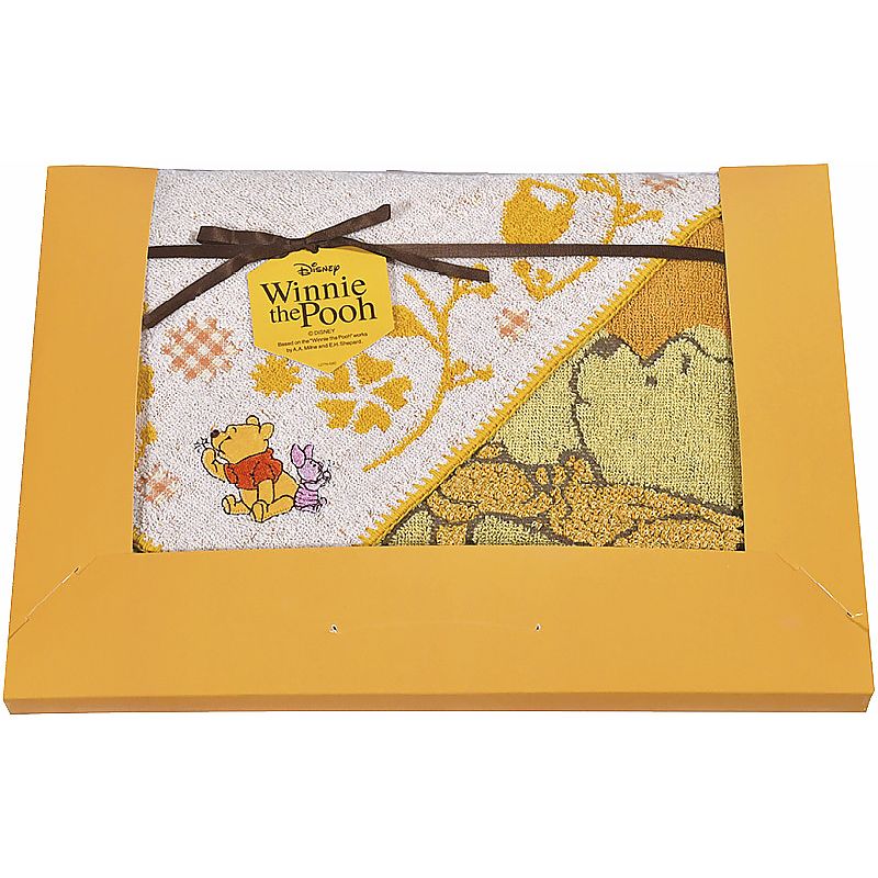 ( ディズニー / くまのプーさん ハニープランタン ) フェイスタオル＆ウォッシュタオル ( 662-3875p )