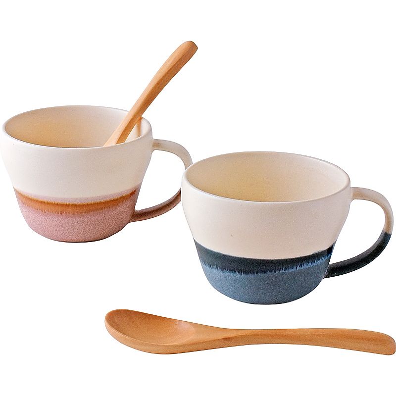 なごむ ペアマルチカップ（スプーン付） ( 662-4327p )