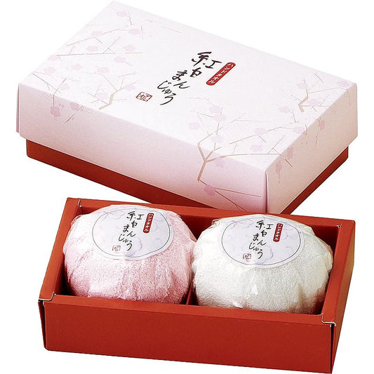 ※ご注文は3個以上～ 紅白まんじゅうハンドタオル2P ( 662-4355p )
